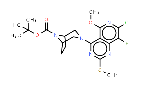 2763158-78-5 | tert-butyl 3-(7-chloro-8-fluoro-5-methoxy-2-methylsulfanyl-pyrido[4,3-d]pyrimidin-4-yl)-3,8-diazabicyclo[3.2.1]octane-8-carboxylate