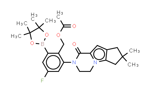 1346675-25-9 | (2-{4,4-dimethyl-9-oxo-1,10-diazatricyclo[6.4.0.0²,⁶]dodeca-2(6),7-dien-10-yl}-4-fluoro-6-(4,4,5,5-tetramethyl-1,3,2-dioxaborolan-2-yl)phenyl)methyl acetate