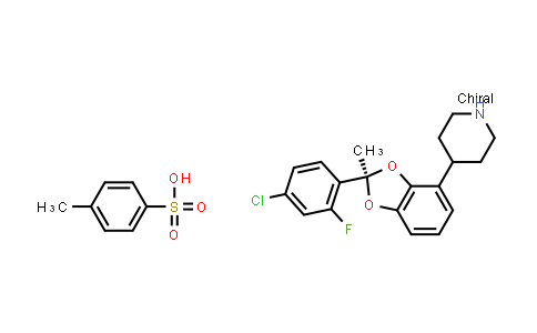MC861168 | 2832230-22-3 | 4-[(2R)-2-(4-chloro-2-fluoro-phenyl)-2-methyl-1,3-benzodioxol-4-yl]piperidine;4-methylbenzenesulfonic acid