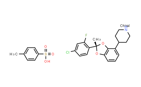 MC861169 | 2401894-41-3 | 4-[(2S)-2-(4-chloro-2-fluoro-phenyl)-2-methyl-1,3-benzodioxol-4-yl]piperidine;4-methylbenzenesulfonic acid