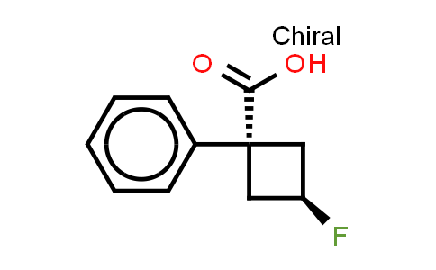 CAS No. 1932284-81-5, trans-3-fluoro-1-phenyl-cyclobutanecarboxylic acid