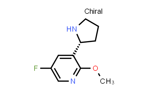 CAS No. 1213093-30-1, 5-fluoro-2-methoxy-3-[(2R)-pyrrolidin-2-yl]pyridine