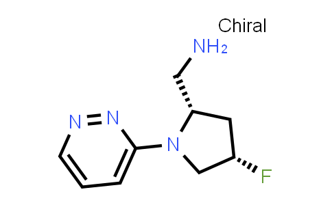 CAS No. 1807882-24-1, 1-[(2S,4S)-4-fluoro-1-(pyridazin-3-yl)pyrrolidin-2-yl]methanamine