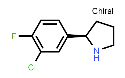 CAS No. 1241678-96-5, (2R)-2-(3-chloro-4-fluorophenyl)pyrrolidine