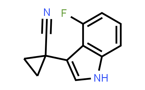 CAS No. 2110917-08-1, 1-(4-fluoro-1H-indol-3-yl)cyclopropane-1-carbonitrile