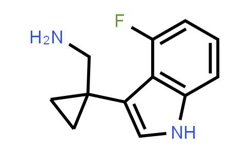 CAS No. 1501903-29-2, [1-(4-fluoro-1H-indol-3-yl)cyclopropyl]methanamine