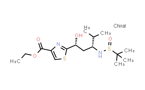 1032072-35-7 | Ethyl 2-((1R,3R)-3-(((S)-tert-butylsulfinyl)amino)-1-hydroxy-4-methylpentyl)thiazole-4-carboxylate