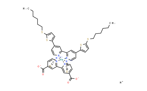 1152310-69-4 | 顺式-双(异硫氰酸酯)(2,2′-联吡啶-4,4′-二甲酸酯)(4,4′-双(5-(己硫基)噻吩-2-基)-2,2′-联吡啶)钌(II)