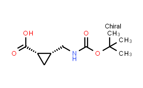 MC862152 | 1638768-80-5 | rel-(1S,2R)-2-(((tert-butoxycarbonyl)amino)methyl)cyclopropane-1-carboxylic acid