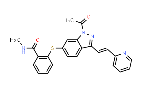 1639137-80-6 | (E)-2-((1-Acetyl-3-(2-(pyridin-2-yl)vinyl)-1H-indazol-6-yl)thio)-N-methylbenzamide (Axitinib Impurity)