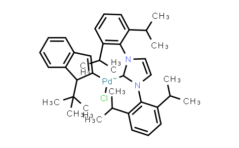 1779569-04-8 | (1,3-双(2,6-二异丙基苯基)-2,3-二氢-1H-咪唑-2-基)(1-(叔丁基)-1H-茚-2-基)氯钯酸酯(II)