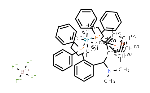 MC862241 | 1858211-55-8 | Rhodium(1+), [(1,2,5,6-η)-1,5-cyclooctadiene][(2R)-1-[(R)-(dimethylamino)[2-(diphenylphosphino-κP)phenyl]methyl]-2-(diphenylphosphino-κP)ferrocene]-, tetrafluoroborate