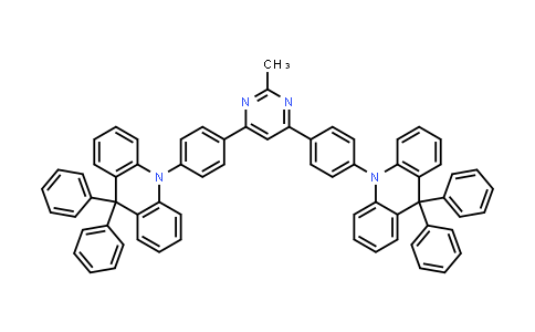 CAS No. 2019165-20-7, 2-甲基-4,6-双[4-(9,9-二苯基-9,10-二氢吖啶)苯基]嘧啶