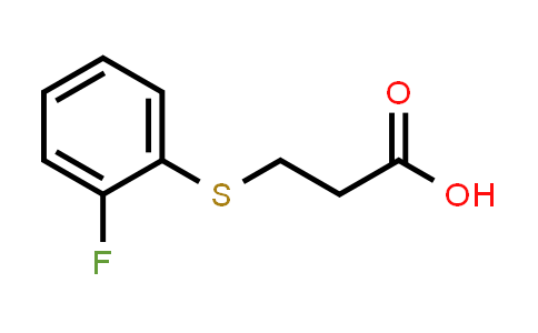 CAS No. 21243-09-4, 3-[(2-fluorophenyl)sulfanyl]propanoic acid