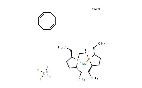 CAS No. 213343-66-9, 铑(1+), [(1,2,5,6-η)-1,5-环辛二烯][(2R,2′R,5R,5′R)-1,1′-(1,2-乙二基)双[2,5-二乙基膦-κP]]-,四氟硼酸盐(1-) (1:1)