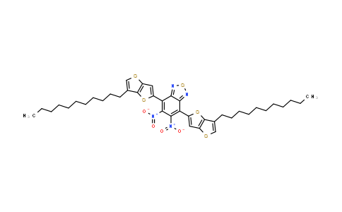 DY862425 | 2304444-50-4 | 5,6-二硝基-4,7-双(6-十一烷基噻吩并[3,2-b]噻吩-2-基)苯并[c][1,2,5]噻二唑