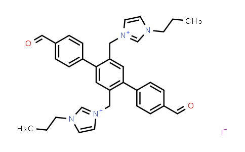MC862454 | 2375720-21-9 | 单(3,3'-((4,4'-二甲酰基-[1,1':4',1'-三苯基]-2',5'-二酰基)双(亚甲基))双(1-丙基-1H-咪唑-3-鎓))一碘化物