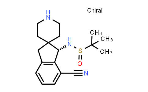 2377355-64-9 | (r)-n-((s)-4-Cyano-1,3-dihydrospiro[indene-2,4'-piperidin]-3-yl)-2-methylpropane-2-sulfinamide