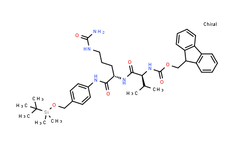 2403638-96-8 | (9H-Fluoren-9-yl)methyl ((S)-1-(((S)-1-((4-(((tert-butyldimethylsilyl)oxy)methyl)phenyl)amino)-1-oxo-5-ureidopentan-2-yl)amino)-3-methyl-1-oxobutan-2-yl)carbamate