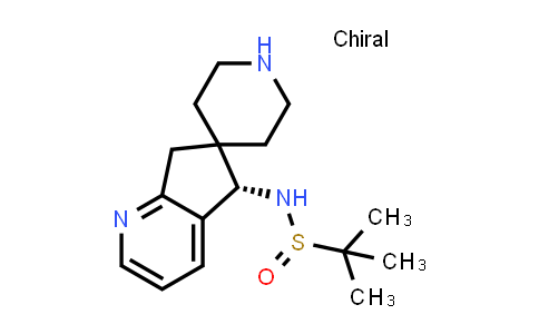 CAS No. 2424047-23-2, (S)-N-((S)-5,7-Dihydrospiro[cyclopenta[b]pyridine-6,4'-piperidin]-5-yl)-2-methylpropane-2-sulfinamide
