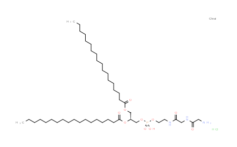 DY862489 | 2446375-49-9 | (2R)-3-(((2-(2-(2-Aminoacetamido)acetamido)ethoxy)(hydroxy)phosphoryl)oxy)propane-1,2-diyl distearate hydrochloride