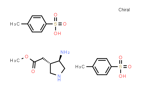 MC862493 | 2459945-97-0 | Methyl 2-((3S,4R)-4-aminopyrrolidin-3-yl)acetate bis(4-methylbenzenesulfonate)