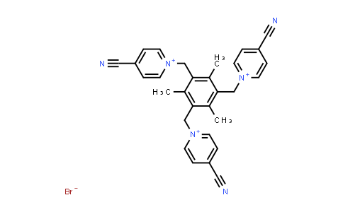 247095-17-6 | 1,1',1''-((2,4,6-Trimethylbenzene-1,3,5-triyl)tris(methylene))tris(4-cyanopyridin-1-ium)bromide