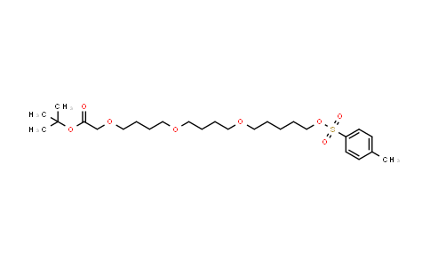 MC862546 | 2681389-23-9 | tert-Butyl 2-(4-(4-((5-(tosyloxy)pentyl)oxy)butoxy)butoxy)acetate