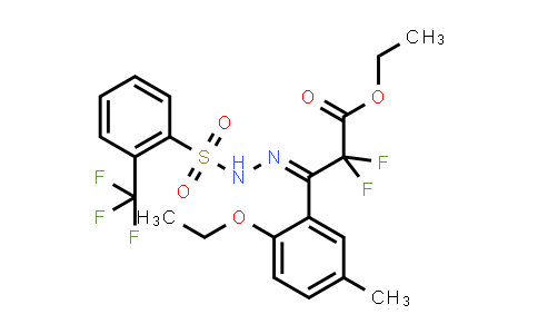 2738683-65-1 | (E)-Ethyl 3-(2-ethoxy-5-methylphenyl)-2,2-difluoro-3-(2-((2-(trifluoromethyl)phenyl)sulfonyl)hydrazono)propanoate