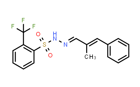CAS No. 2765851-55-4, (E)-N'-((E)-2-Methyl-3-phenylallylidene)-2-(trifluoromethyl)benzenesulfonohydrazide
