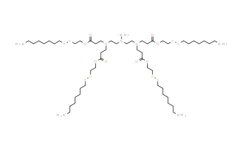 2803699-72-9 | Tetrakis(2-(octyldisulfanyl)ethyl) 3,3',3'',3'''-(((methylazanediyl)bis(ethane-2,1-diyl))bis(azanetriyl))tetrapropionate