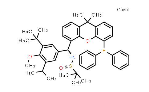 2828070-48-8 | rel-(S)-N-((R)-(3,5-二叔丁基-4-甲氧基苯基)(5-(二苯基膦基)-9,9-二甲基-9H-黄原-4-基)甲基)-2-甲基丙烷-2-磺酰胺