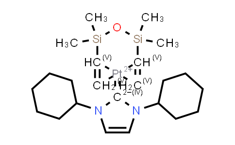 400758-55-6 | [1,3-Bis(cyclohexyl)imidazol-2-ylidene][1,3-divinyl-1,1,3,3-tetramethyldisiloxane]platinum(0)