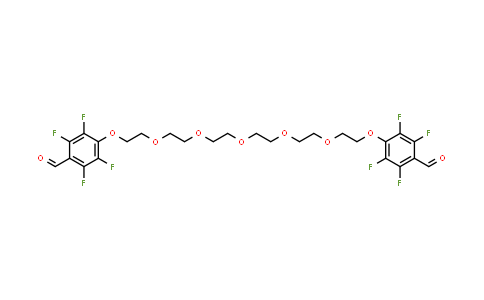 CAS No. 443982-01-2, 4,4'-((3,6,9,12,15-Pentaoxaheptadecane-1,17-diyl)bis(oxy))bis(2,3,5,6-tetrafluorobenzaldehyde)