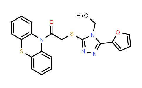 MC862980 | 663212-40-6 | 2-{[4-乙基-5-(呋喃-2-基)-4H-1,2,4-三唑-3-基]硫烷基}-1-(10H-吩噻嗪-10-基)乙烷-1-酮