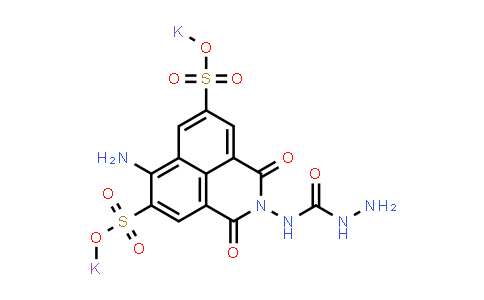 CAS No. 71206-95-6, 6-氨基-2-(肼基甲酰胺基)-1,3-二氧代-2,3-二氢-1H-苯并[de]异喹啉-5,8-二磺酸钾