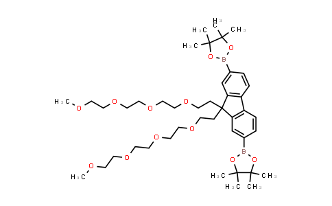 CAS No. 771563-20-3, 2,2'-(9,9-Di(2,5,8,11-tetraoxatridecan-13-yl)-9H-fluorene-2,7-diyl)bis(4,4,5,5-tetramethyl-1,3,2-dioxaborolane)