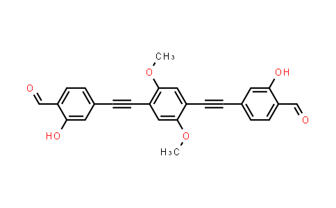CAS No. 791068-98-9, 4,4'-(((2,5-二甲氧基-1,4-亚苯基)双(乙炔-2,1-二基))双(2-羟基苯甲醛)